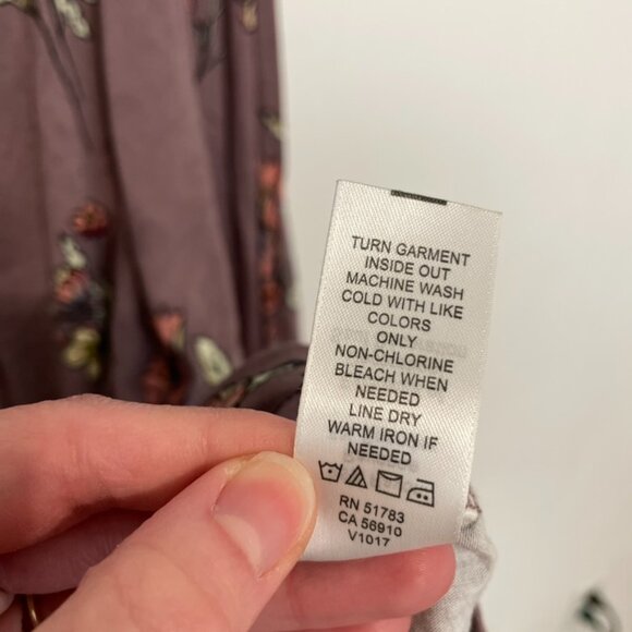 MAURICES 2 Plus Size Crochet and Lace Up Floral Top Mauve Purple 3/4 Sleeve Boho - Picture 12 of 15